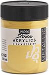 PEBEO 172352 500 ml Studio Acrylic Paint, Iridescent Gold