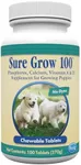 Pet-Ag Sure Grow 100 - Promotes Optimal Bone Development in Puppies Eight Weeks and Older - With Calcium, Phosphorus, and Vitamins A & D - 100 Chewable Tablets