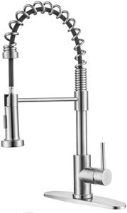 Touchless Kitchen Faucet with Pull Down Sprayer Motion Sensor Smart Kitchen Sink Faucet Commercial Modern Kitchen Faucets Brushed Nickel Movable Sensor Faucet for Sink, RV