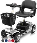 Vive 4 Wheel Mobility Scooter - Electric Powered Wheelchair Device - Compact Heavy Duty Mobile for Travel, Adults, Elderly - Long Range Power Extended Battery with Charger & Basket (FSA/HSA Eligible)