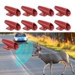 deemars 8 x Deer Whistles for the Car, Invisible Mini Deer Whistle for the Car, Waterproof Car Warning Whistles with Adhesive Tapes, Universal Car Accessories for Most Cars (Red, 8 Pieces)