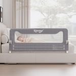 Kincongi Bed Rail for Toddlers, 59 Inch Swing Down Toddler Bed Rails