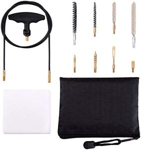 Boosteady .177 Cal & .22 Cal Airgun Cleaning Kit with Cotton Mop Nylon Brushes Flex Cable in Zippered Pouch