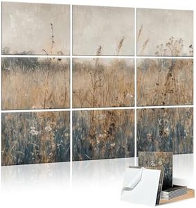 ENSEPST 9 Pack Art Acoustic Panels with Self-adhesive,16" X 12"Sound Absorbing Panels, Beveled Edge Decorative Absorbing Dampening, Soundproof Wall Panels for Studio Home and Office（HC）