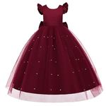 Alisha Moda Maxi Length Gown for Kid's(AM__139_Maroon_9-10)