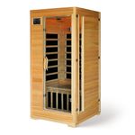 Radiant Saunas BSA2402 1-Person Hemlock Infrared Sauna with 5-Carbon Heaters