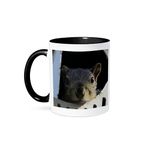 3dRose Baby Squirrel in a Martin Bird House-Two Tone Black Mug, Ceramic, Multi-Colour, 10.16 x 7.62 x 9.52 cm