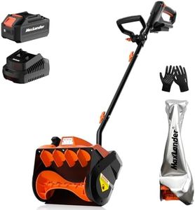 MAXLANDER Electric Snow Shovel Cordless, 20V 12-Inch Cordless Snow Blower, Battery Snow Shovel with Directional Plate & LED Lights (4.0Ah Battery, Quick Charger & Cover Included)