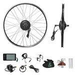 YOSE POWER 26'' ebike 36V250W Front Wheel Motor E-bike Conversion Kits 26 Inch with Brushless Motor Black Retrofit Kit for Electric Bicycle