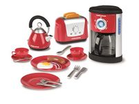 Casdon Morphy Richards Kitchen Set | Toy Kitchen Appliances For Children Aged 3+ | Includes Toaster, Coffee Maker, Kettle & More!, Red