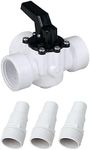 Swimming Pool 3-Way Valve 4715 with 3Pcs Pump Hose Connections for 32mm and 38mm Hoses, Fit for Zodiac Above Ground Pool Inlet Valve