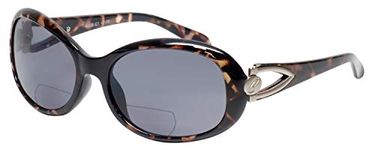 Calabria 828 Womens Bi-Focal Reading Sunglasses in Onyx ; +1.75