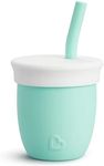 Munchkin C'est Silicone Open Training Cup with Straw, Mint, 4 oz Capacity