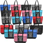 Paterr 18 Pcs Nurse Tote Bags Employee Appreciation Gift for Coworker May You Be Proud of the Work Sign Nurse Bag with Mesh Pockets for Work Teacher Volunteer Nursing Assistant
