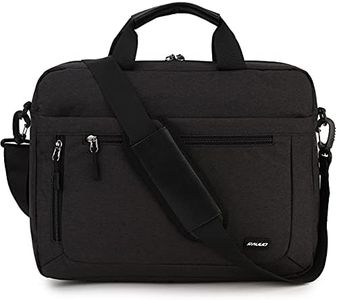 Laptop Bag,RAVUO Water Resistant 15.6 17inch Laptop Shoulder Case Men Women Lightweight Work Briefcase (15.6inch-black)