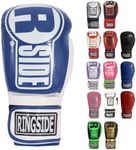 Ringside Apex Bag Gloves, IMF-Tech Boxing Gloves with Secure Wrist Support, Synthetic Boxing Gloves for Men and Women, Blue and White, L/XL