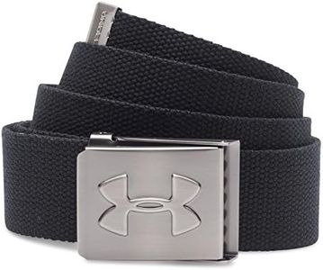 Under Armour Men's Webbed Belt, Black/Graphite, One Size