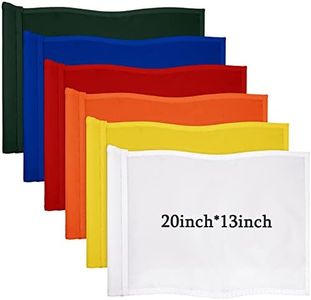 6 Pieces Golf Flag 13 x 20 Inch Golf Flag with Plastic Insert Extra Large Nylon Flags Waterproof Putting Golf Flags DIY Double Sided Flag for Yard Indoor Outdoor Backyard Garden Pin Flags (Multicolor)