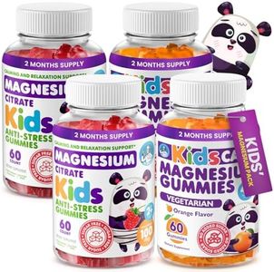 DR. MORITZ Calm Magnesium Gummies for Kids in Orange Flavor (120 Count) and Raspberry Flavor (120 Count) - Magnesium Citrate Supplements - No Sugar Added, Non-GMO