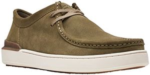 Clarks Men's Court Lite Wally Boat Shoe, Dark Olive Suede, 10.5