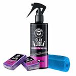 Foxcare Car Clay Cleaning Kit | Clay Bar & Lubricant Spray 200ml, 2 Bars 100gr Each, Microfiber Cloth, Contamination Removal Bar for Removing Rust