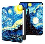 GTOMY Case for KinԀle 6" E-Reader (11th Generation-2022), Premium PU Leather Sleeve with Auto Wake/Sleep, Incompatible iPad/Sony 6ʺ eReader, Starry Sky