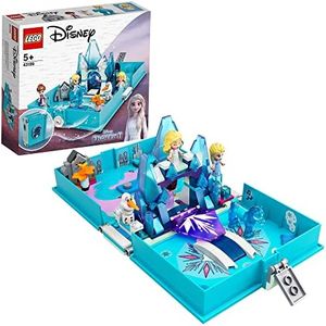 LEGO 43189 Disney Frozen 2 Les Aventures d’Elsa et Nokk dans Un Livre de Contes, Set Portable, Jeu Voyage avec Micro-Poupée
