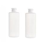 2Pcs 400ml Empty Clear Plastic Soft Tube Squeeze Bottle with Flip Cap Refillable Cosmetic Makeup Sample Packing Storage Containers Travel Bottle Jars for Lotion Shower Gel Shampoo Toiletries