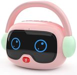 LeiHui Kids Audio Player,Early Educational Learning Toy with Music,Bedtime Story Singing,Gift Present for 10-48 Month Baby,Screen-Free Listening Experience for Stories,Nightlight,Bluetooth (Pink)