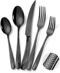 Lemeya 20-Piece Hammered Black Silv
