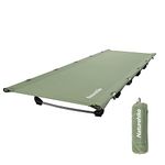 Naturehike Folding Camping Bes,Lightweight Portable Camping Beds for Adults Kids,Folding Guest Bed,Heavy Duty Sturdy Sleeping Cot Supports 330lbs for Outdoor,Travel,Office,Festival Green