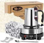 SAEUYVB Candle Making Kit with Wax Melter, Natural Candle Wax for Candle Making - DIY Candle Making Supplies, Including 10lbs Soy Wax, Melting Pot, Electric Stove,Candle Kit for Adults, Beginnner