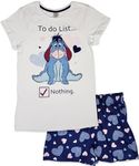 Eeyore Womens Short Pyjama Set, 100% cotton Licensed Winnie the Pooh Gift UK 20-22