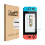 HYGMOCC Tempered Glass for Nintendo Switch, Screen Protector Transparent HD Clear Anti-Scratch Compatible with Nintendo Switch 6.2'' (2pieces)