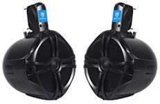 Pair Rockville RWB80B 8" Black 2 Way 300 Watt Marine Wakeboard Tower Speakers