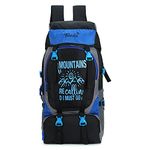 Trunkit Waterproof Travelling Trekking Hiking Camping Bag Backpack Series 55 litres Mt Calling Rucksack With Rain Cover (Blue)