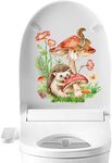 Toilet Seat Stickers, Waterproof Bathroom Wall Stickers - Self-Adhesive WC Toilet Seat Stickers Multifunctional Restroom Decal Decor Art Decoration for Bathroom, Toilet Lid Decals Toilet Accessories