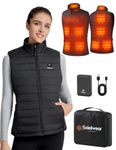 Soleilwear Heated Vest for Women with Battery Pack, Women's Heated Jacket 9 Heating Zones, 3 Temperature Control Heated Clothing Lightweight Washable Warming Vest for Winter Outdoor Sports