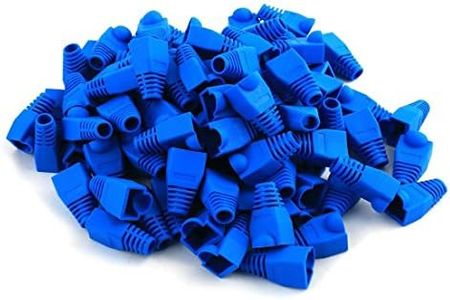 Soft Plastic Ethernet RJ45 Cable Connector Boots Cover Strain Relief Boots CAT5 CAT5E CAT6 CAT6E 100PCS by Copapa (Blue)