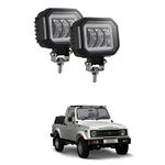 PRIKNIK Fog Light/LED bar/Work Light 40 Watt with Lens White Led Square Fog Lamp with Blue Led Drl Angel Eyes (Color White, Drl Blue) 2 Piece Compatible with G-ypsy K-ing