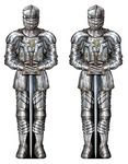 Beistle S57466AZ2 Jointed Suit of Armor 2 Piece, Paper, Silver