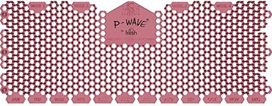 P-Wave 6 Pack Trough Urinal Screen Splash Mats, Large Size Fits All Types Of Trough Urinals, Deodoriser & Odour Neutraliser, Long Lasting, Anti-Splash Mats with Slanted Bristle, Spiced Apple