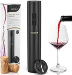 Secura Electric Wine Opener with Foil Cutter, Battery Operated Automatic Wine Bottle Opener, One-click Button Reusable Corkscrew Wine Opener for Wine Lovers Home Kitchen Bar Wedding Party