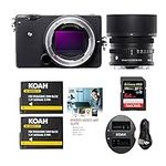 Sigma fp Mirrorless Digital Camera Bundle with 45mm Lens, 64 GB Extreme PRO SD Card, Spare Battery, and Software (4 Items)