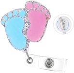 Baby feet Badge Reel with Swivel Al