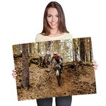 Destination Vinyl Posters A1 - Enduro Motocross Bike Biker Art Print 90 X 60 cm 180gsm satin gloss photo paper #2758