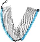 Stretch Banana Clip by HairZing - Double Comb for Thick, Curly, Kinky Hair - Put Your Hair Up in Seconds w/No Damage, Creases, or Pain (Turquoise - Large, Large)