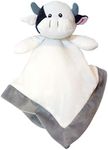 Lovey Security Blanket 12 inch Square Stuffed Animal Baby Blankie for Girls or Boys (Cow) by Baberoo