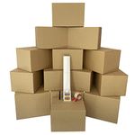 UBOXES, LLC Smart Moving Boxes Kit & Packing Supplies with Tape