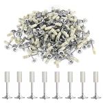 EXCECAR Nails for Manual Steel Nail Gun, 200 pcs Round Nails Wall Fastening Tool, for Concrete Ceiling Cable Ducts Fixed Slotting Device Repair Tool Home DIY Nail Gun Accessories